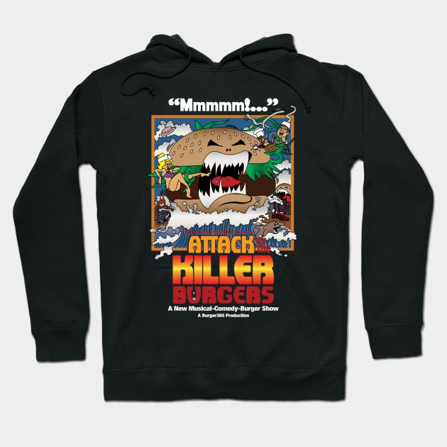 Attack of the Killer Burgers Hoodie by CY